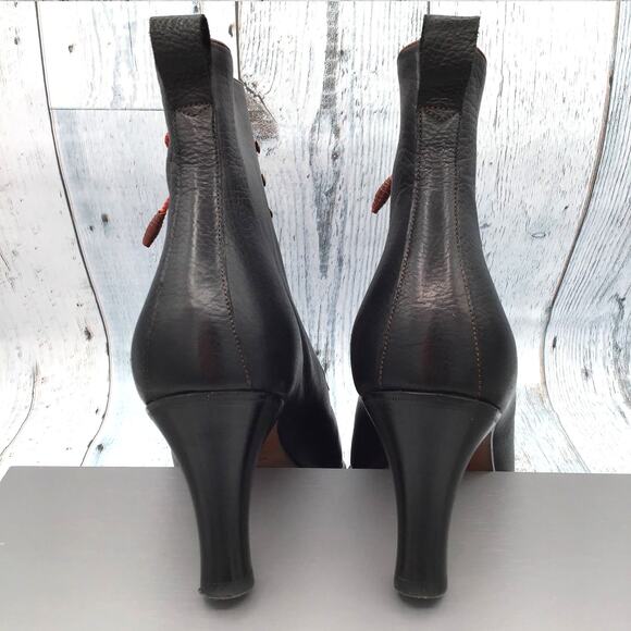 Carmina Italian Black Leather Lace-Up Ankle Boots Women's UK7 | US9 New - Picture 4 of 9